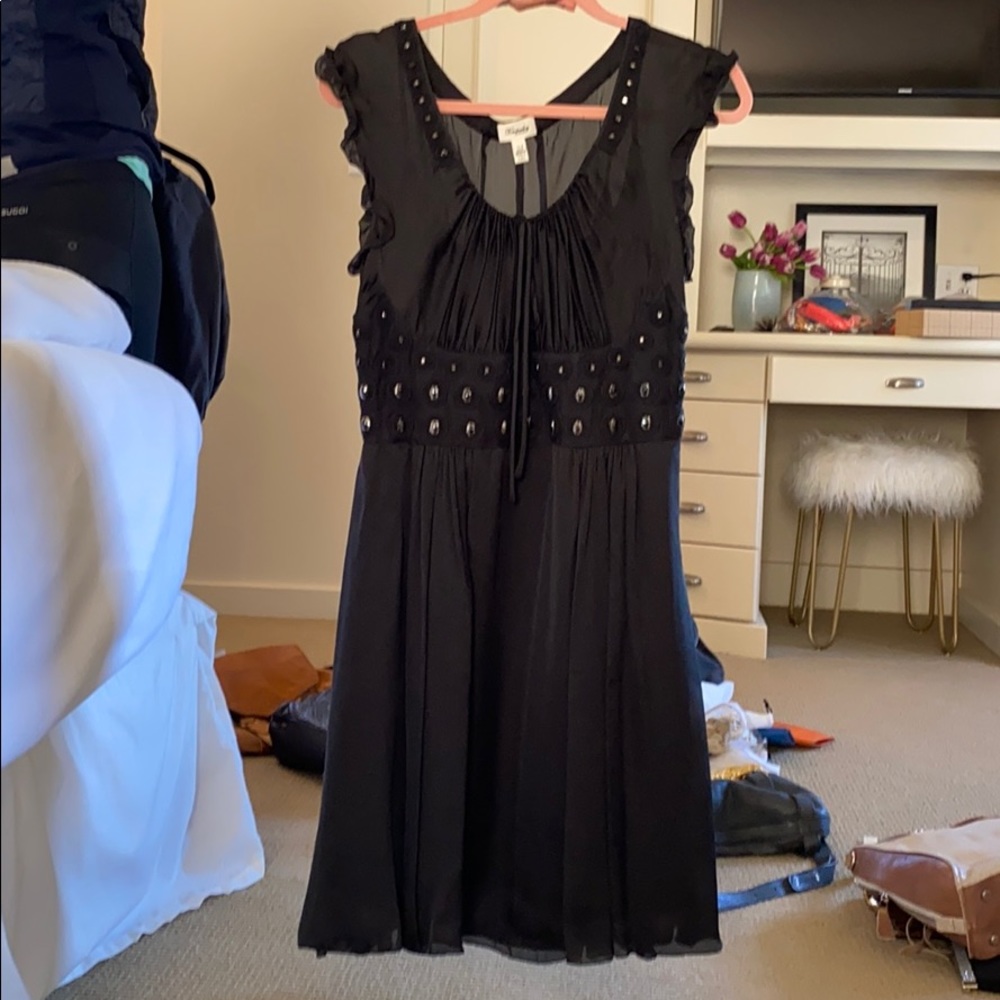 Temperley London Black Satin Dress